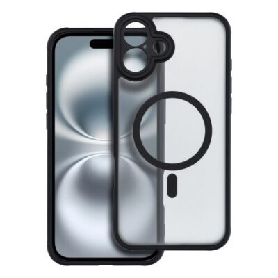 Puzdro Magsafe Matte Clear iPhone 16 Plus - čierne