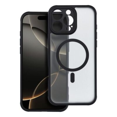 Puzdro Magsafe Matte Clear iPhone 16 Pro Max - čierne
