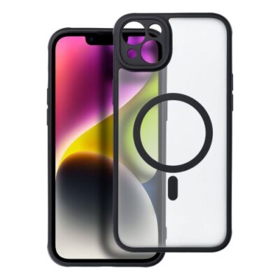 Puzdro Magsafe Matte Clear iPhone 14 Plus - čierne