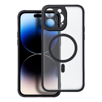Puzdro Magsafe Matte Clear iPhone 14 Pro Max - čierne