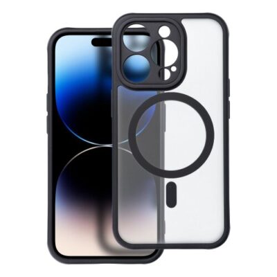 Puzdro Magsafe Matte Clear iPhone 14 Pro - čierne