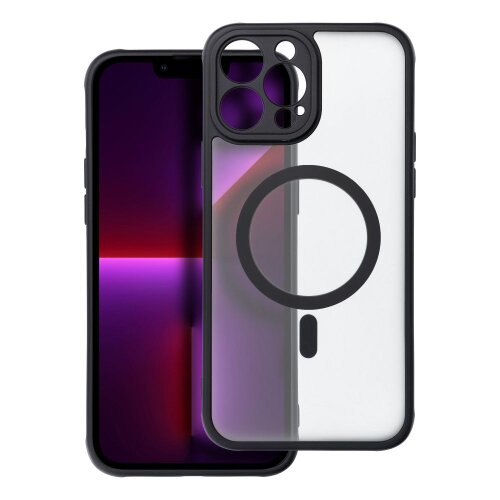 Puzdro Magsafe Matte Clear iPhone 13 Pro Max - čierne