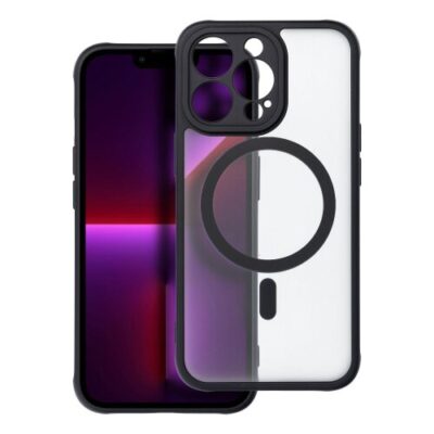 Puzdro Magsafe Matte Clear iPhone 13 Pro - čierne