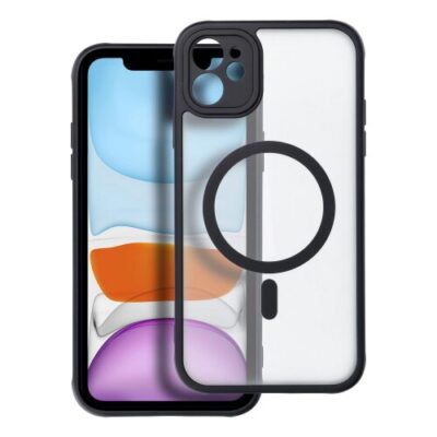 Puzdro Magsafe Matte Clear iPhone 11 - čierne