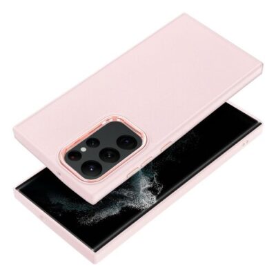Puzdro Frame TPU Samsung Galaxy S22 Ultra - ružové