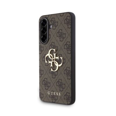 Puzdro Guess PU 4G Metal Logo Samsung Galaxy A56 - hnedé