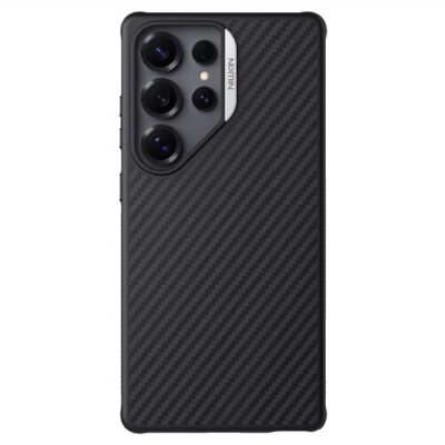 Nillkin Synthetic Fiber PRO Magnetic Zadní Kryt pro Samsung Galaxy S25 Ultra Silvery