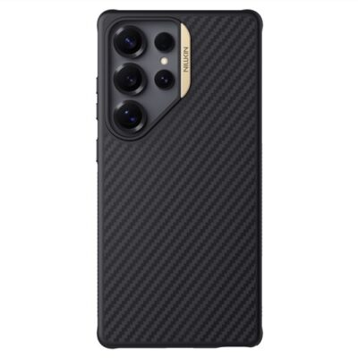 Nillkin Synthetic Fiber PRO Magnetic Zadní Kryt pro Samsung Galaxy S25 Ultra Gold