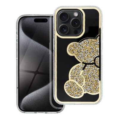 Puzdro Teddy Bear iPhone 12 Mini - zlaté