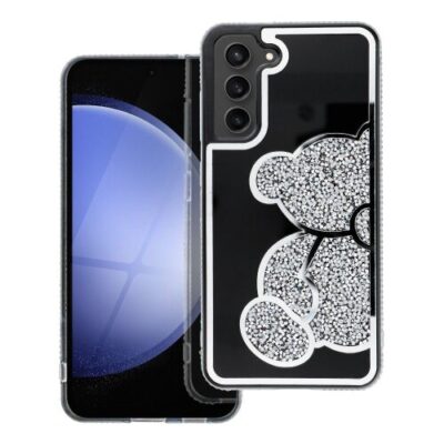 Puzdro Teddy Bear Samsung Galaxy A71 - strieborné