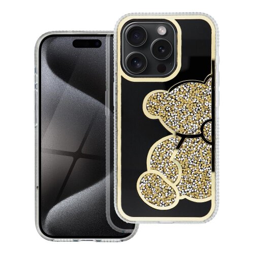 Puzdro Teddy Bear iPhone 16 Pro - zlaté