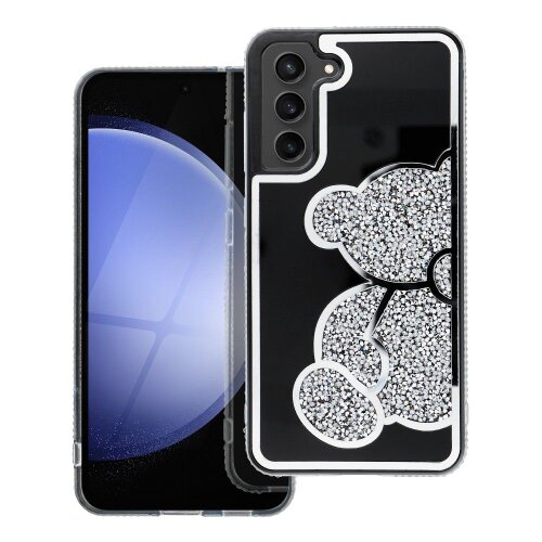 Puzdro Teddy Bear Samsung Galaxy A15 4G/A15 5G - strieborné