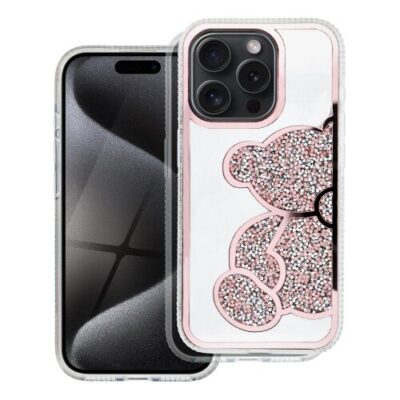Puzdro Teddy Bear iPhone 14 - ružové
