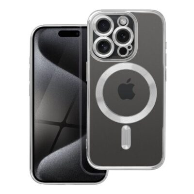 Puzdro Magsafe Shine iPhone 15 Pro - šedé