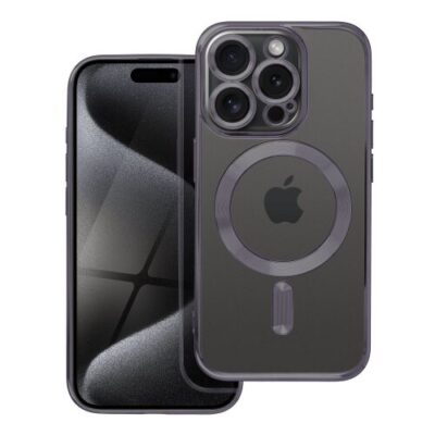 Puzdro Magsafe Shine iPhone 15 Pro - čierne