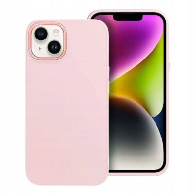 Puzdro Frame TPU iPhone 13 - ružov&eacute;