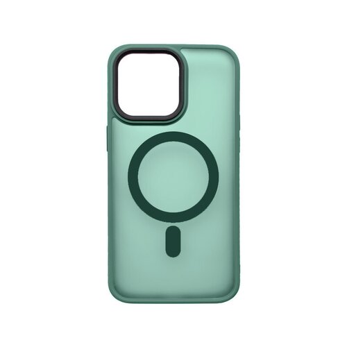 Sturdo plastové puzdro iPhone 14 Pro, zelené (Magsafe Frosted)
