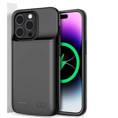 Puzdro Tech-Protect Powerbank iPhone 15 Pro, 7000 mAh - čierne